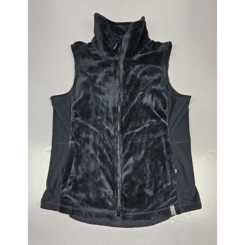 LL Bean Vest‎ Womens Large. Black Luxe Fleece Outdoor Long Recycled Polyester.